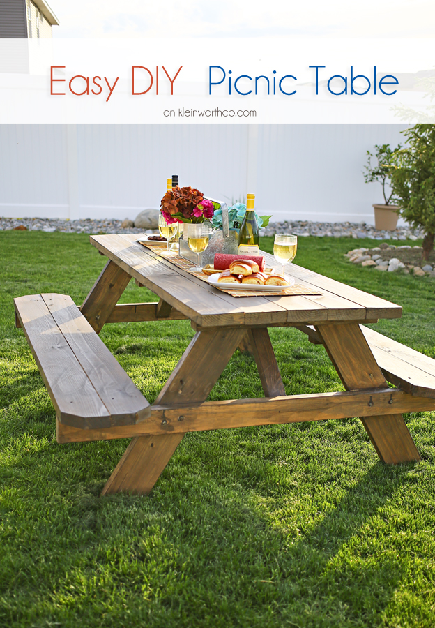 Easy DIY Picnic Table - Kleinworth & Co