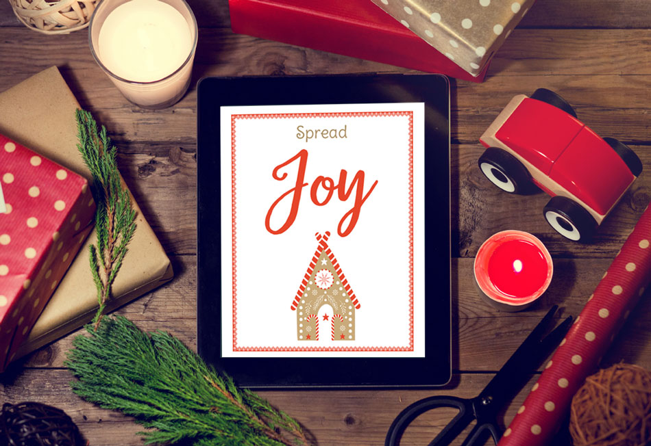 Spread Joy Free Christmas Printable & AWESOME $400 Giveaway - Kleinworth & Co