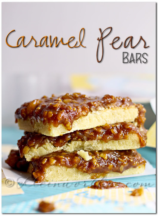 Caramel Pear Bars - Yummi Haus