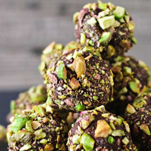 Chocolate Pistachio Whiskey Balls