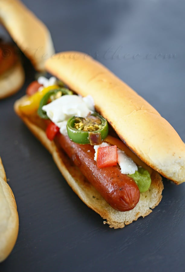 gourmet hot dogs