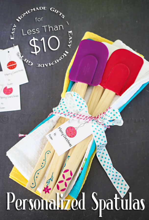Personalized Spatulas {Homemade Gift for less than $10}