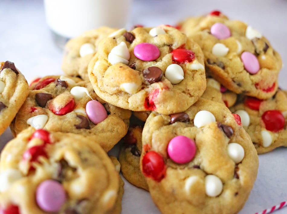 Valentine Chocolate Chip Cookies - Yummi Haus