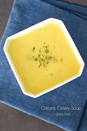 Creamy Celery Soup {Dairy Free} :Easy Family Dinner Ideas - Yummi Haus