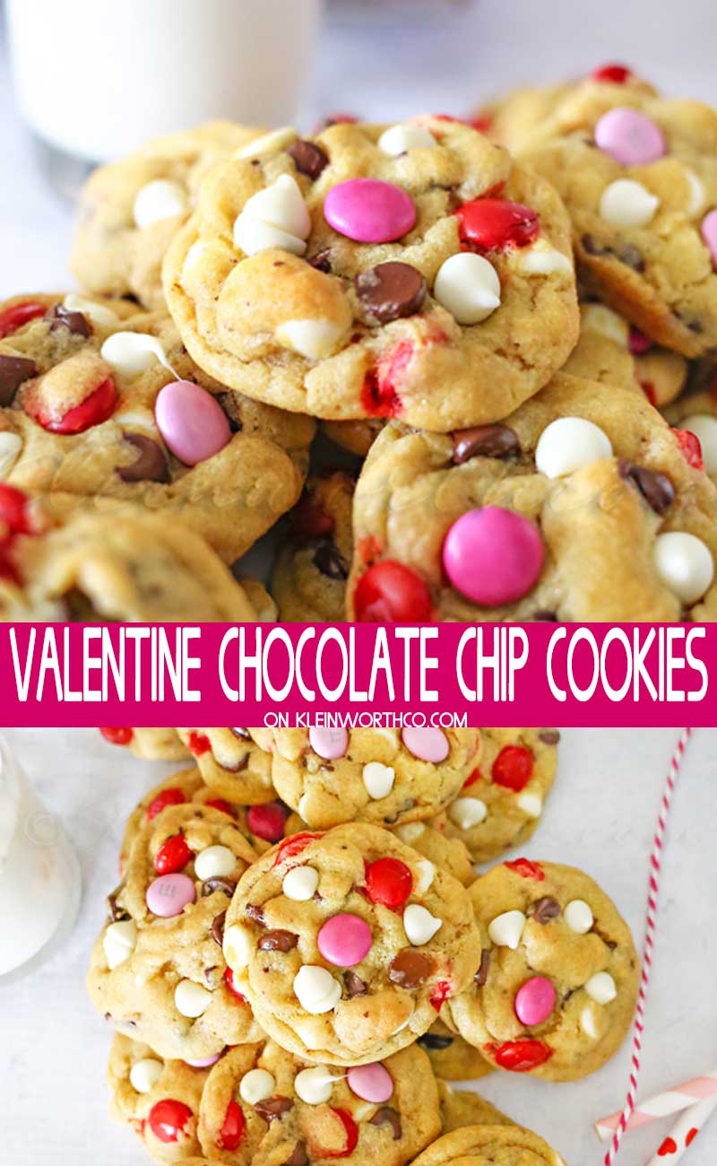 Valentine Chocolate Chip Cookies - Taste of the Frontier