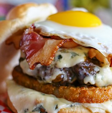 Blue Cheese Breakfast Burger - Taste of the Frontier