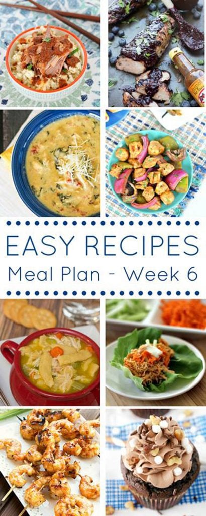 Easy Dinner Recipes Meal Plan- Week 6 - Taste of the Frontier