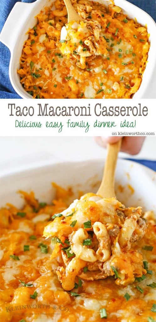 Taco Macaroni Casserole - Taste of the Frontier