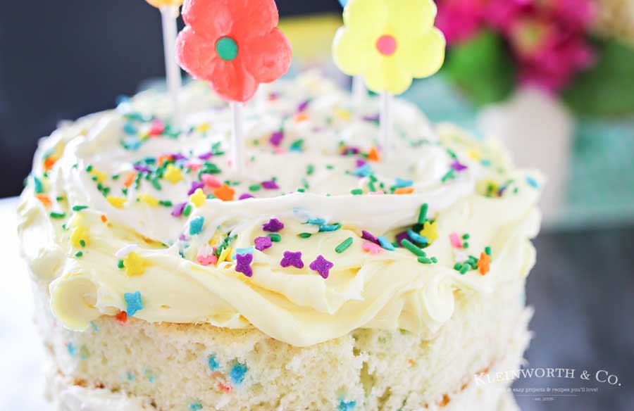 Easy Homemade Funfetti Cake From Scratch | The Domestic Rebel