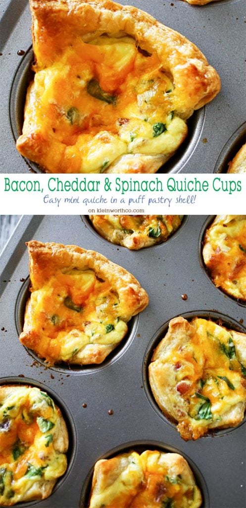 Bacon Cheddar & Spinach Quiche Cups - Taste of the Frontier