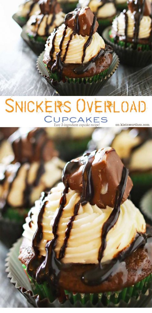 Overloaded Snickers Cupcakes - Taste of the Frontier