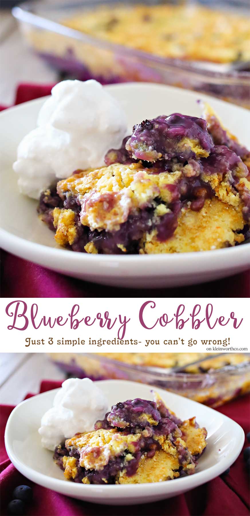 Blueberry Cobbler : Just 3 Ingredients - Taste of the Frontier