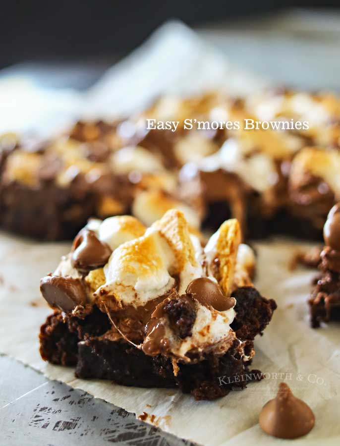 Easy S'mores Brownies - Kleinworth & Co