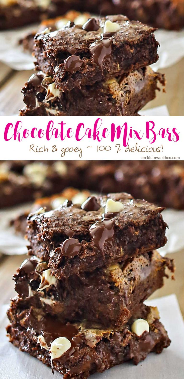 Chocolate Cake Mix Bars - Taste of the Frontier