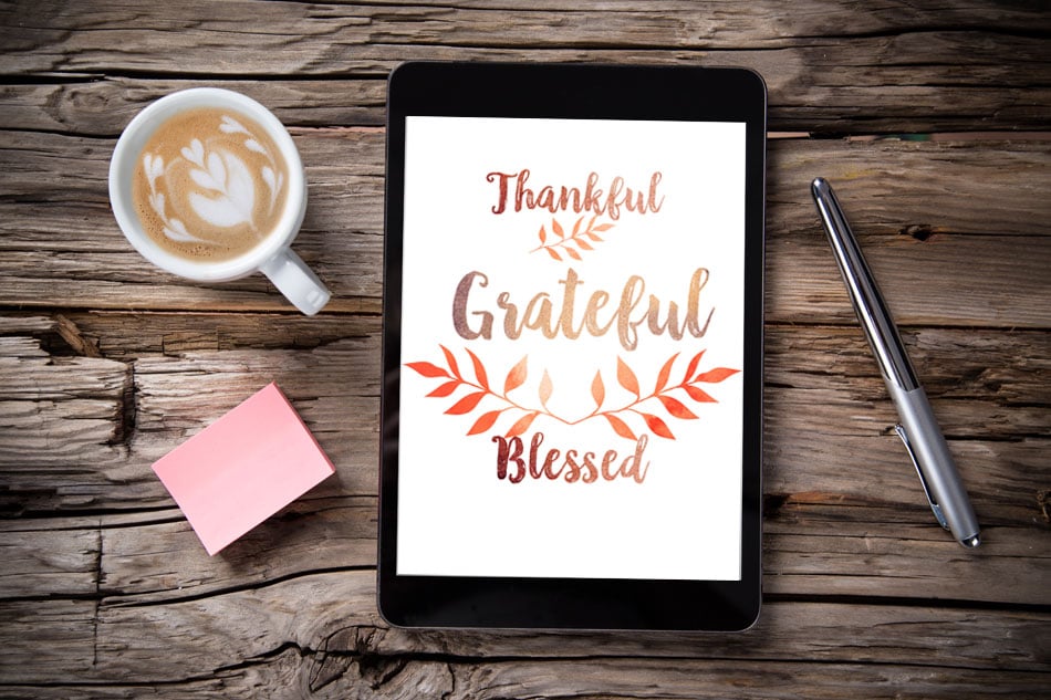 Thankful Grateful Blessed Wallpaper  Amber Housley