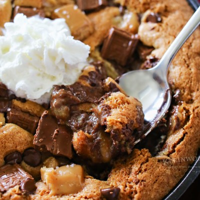 Salted Caramel Skillet Cookie - Taste of the Frontier