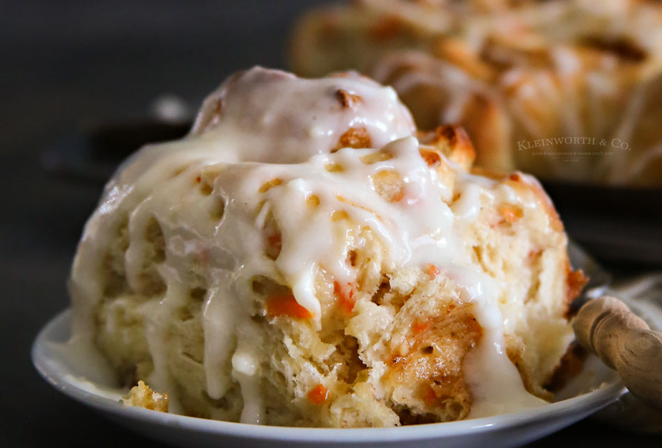 One Hour Carrot Cake Cinnamon Rolls Kleinworth Co