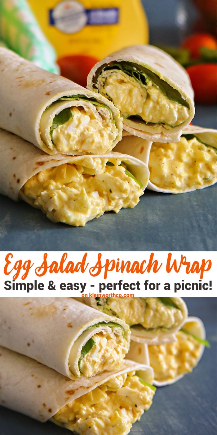 Egg Salad Spinach Wraps - Taste of the Frontier