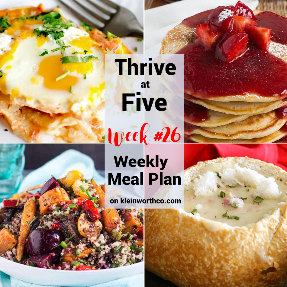 Thrive at Five Meal Plan Week 26 - Taste of the Frontier