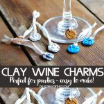 DIY Stamped Clay Wine Glass Charms