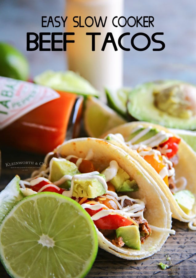 Slow Cooker Beef Tacos with TABASCO Sauce Crema - Taste of the Frontier