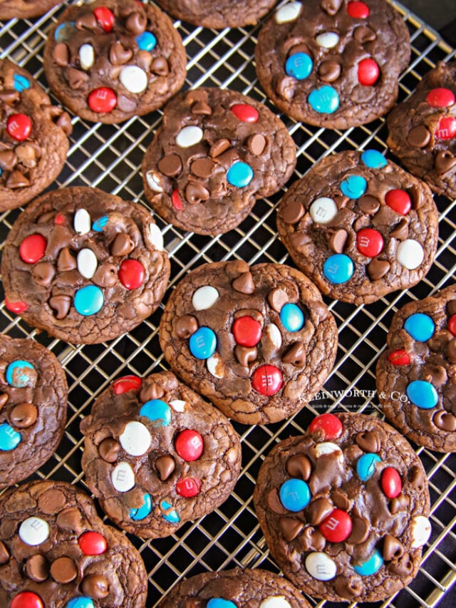 Chewy Patriotic Brownie Cookies Recipe