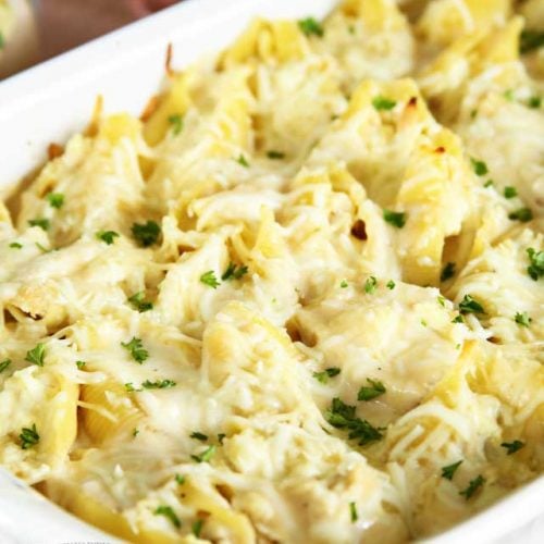 Chicken Alfredo Stuffed Shells – Like Mother, Like Daughter