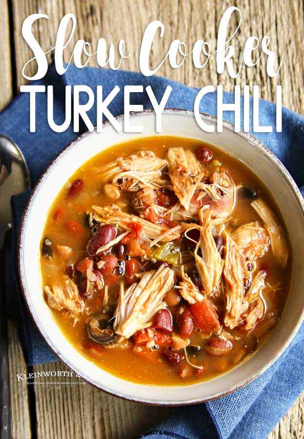 Simple Slow Cooker Turkey Chili
