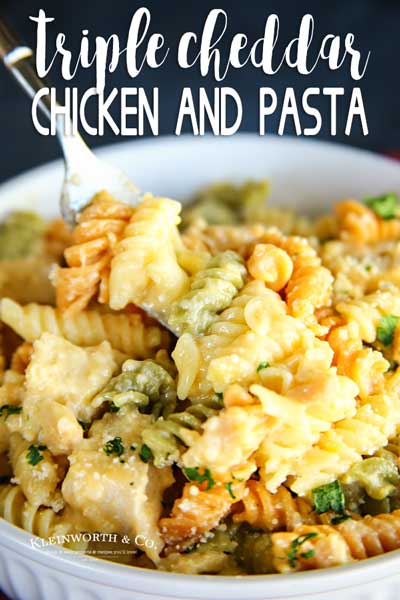 Triple Cheddar Chicken and Pasta - Taste of the Frontier