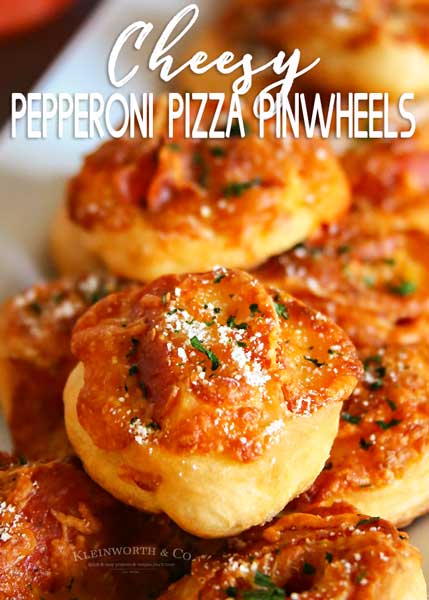 Cheesy Pepperoni Pizza Pinwheels - Taste of the Frontier