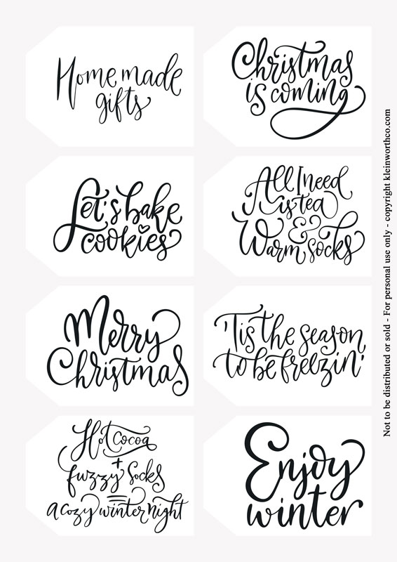 Printable Christmas Tags & Design - Thirty Handmade Days