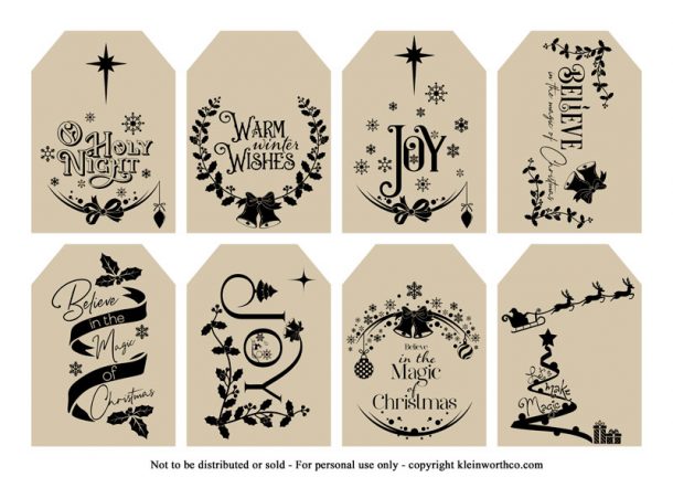 FREE Christmas Gift Tags Printables - Taste of the Frontier