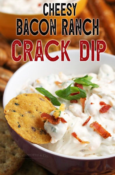 Crock Pot Crack Dip (addicting bacon cheddar ranch!) - Kitchen Gidget