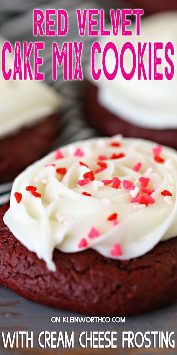 Red Velvet Cake Mix Cookies - Yummi Haus