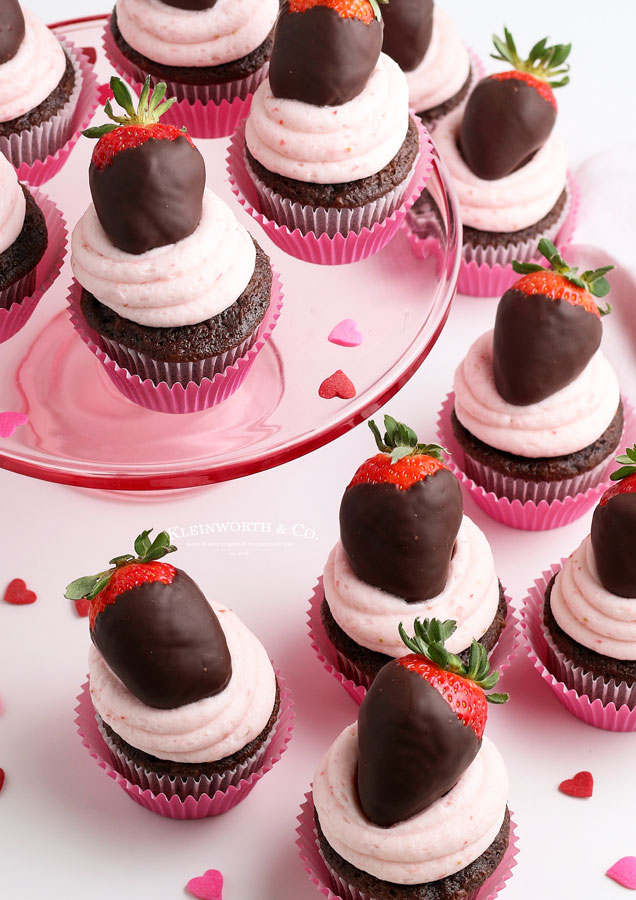 Chocolate Covered Strawberry Cupcakes recipe