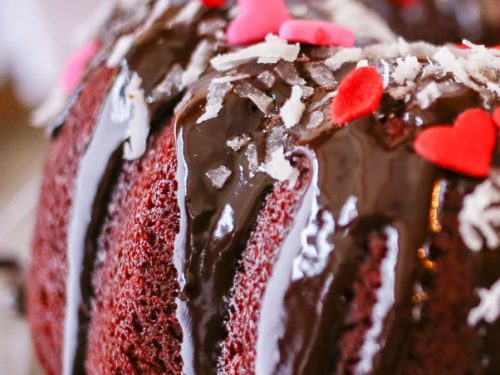 Dying for Chocolate: RED VELVET HEART SHAPED BUNDT CAKE for Valentine's Day