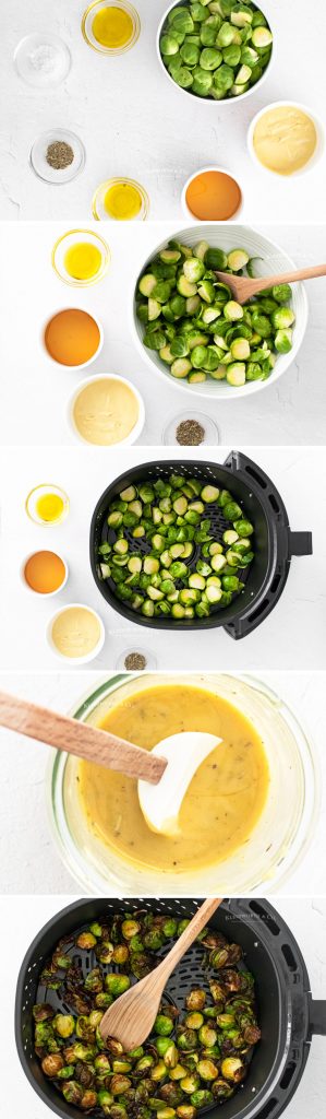Air Fryer Brussel Sprouts with Herb Honey Mustard - Taste of the Frontier