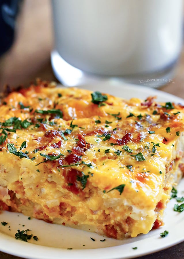 Loaded Hash Brown Breakfast Casserole - The Stay At Home Chef