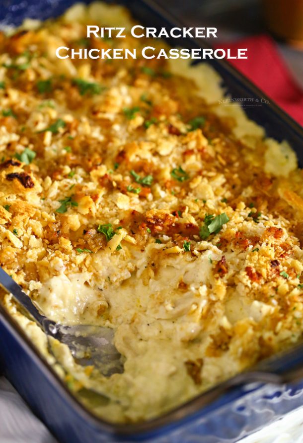 Ritz Cracker Chicken Casserole - Taste of the Frontier