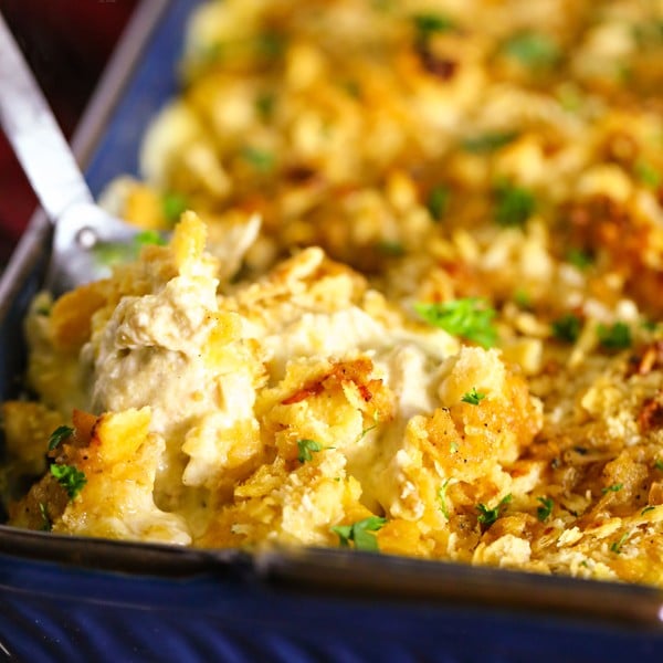 Ritz Cracker Chicken Casserole - Taste of the Frontier