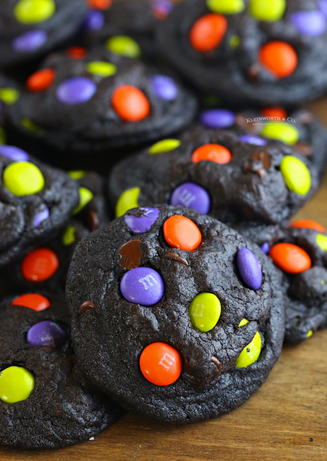 Halloween Black Chocolate M&M Cookies — Volk Sweets