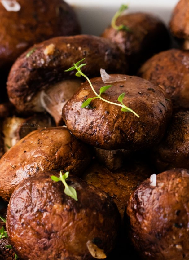 Oven Roasted Mushrooms with Garlic and Thyme - Yummi Haus