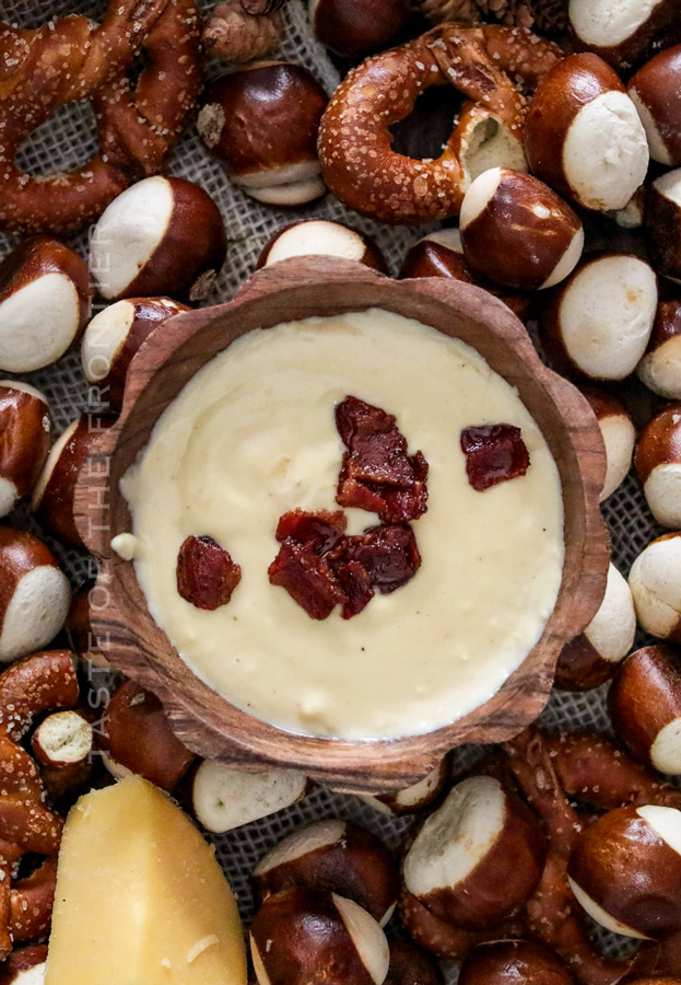 Pretzel Cheese Dip - The Feathered Nester