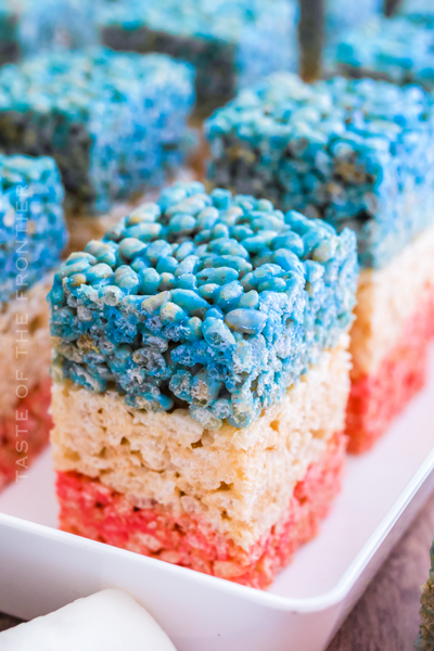 July 4th Rice Krispie Treats - Yummi Haus