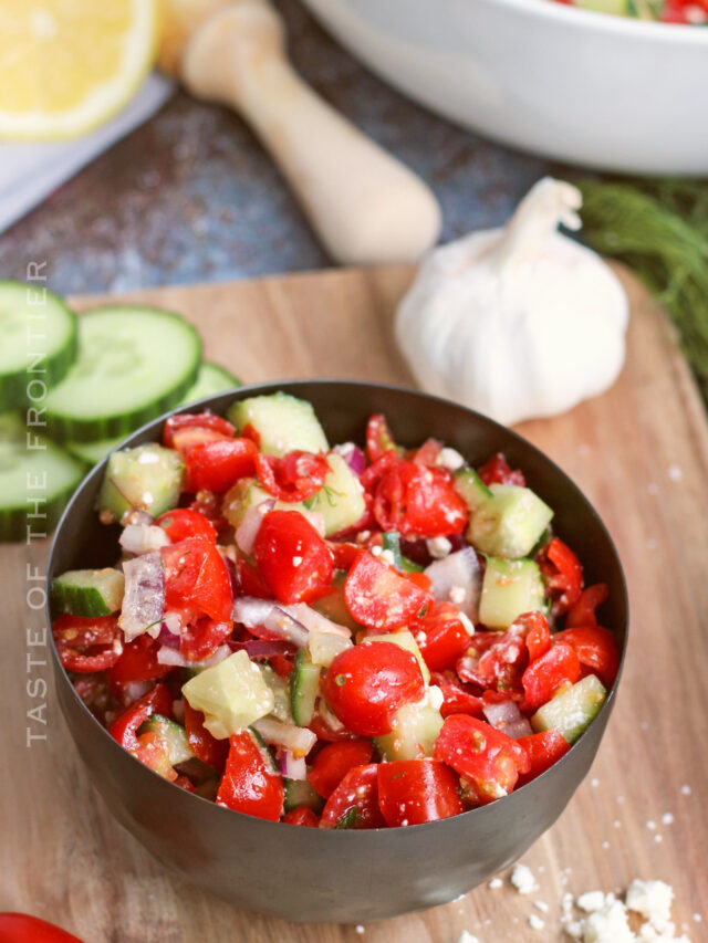 10-Minute Cucumber Tomato Feta Salad Recipe