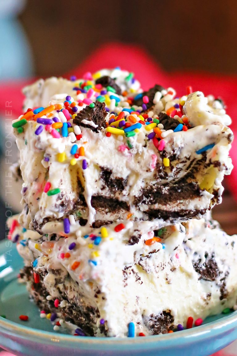 Cake Batter Oreo Cheesecake Dessert - Taste Of The Frontier