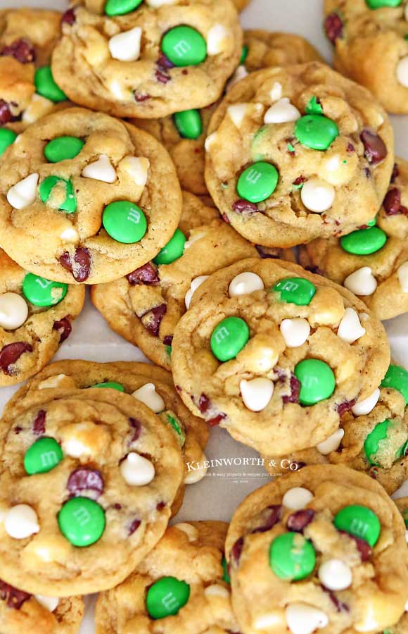 Mint M&M Brownie Cookies - Love to be in the Kitchen