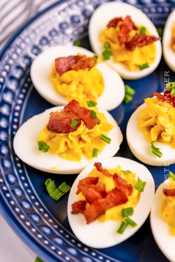 Bacon Deviled Eggs - Taste of the Frontier