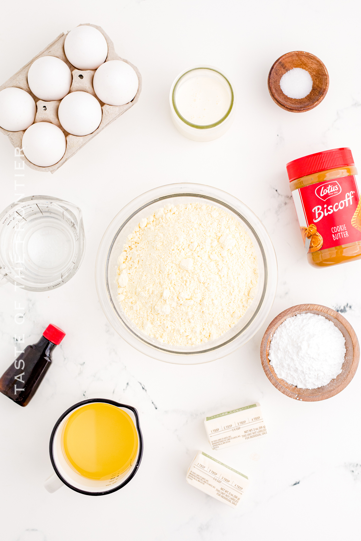 ingredients for Biscoff Cupcakes
