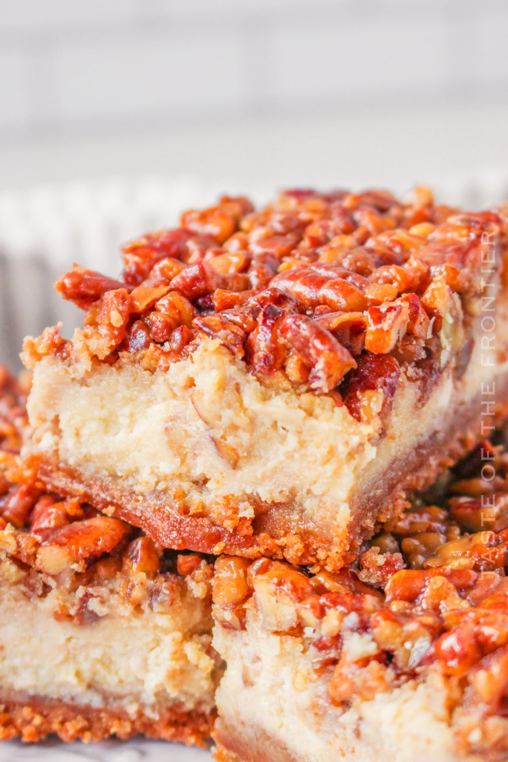 Pecan Pie Cheesecake Bars Taste Of The Frontier   Easy Pecan Pie Cheesecake Bars 1200 1024x1536 